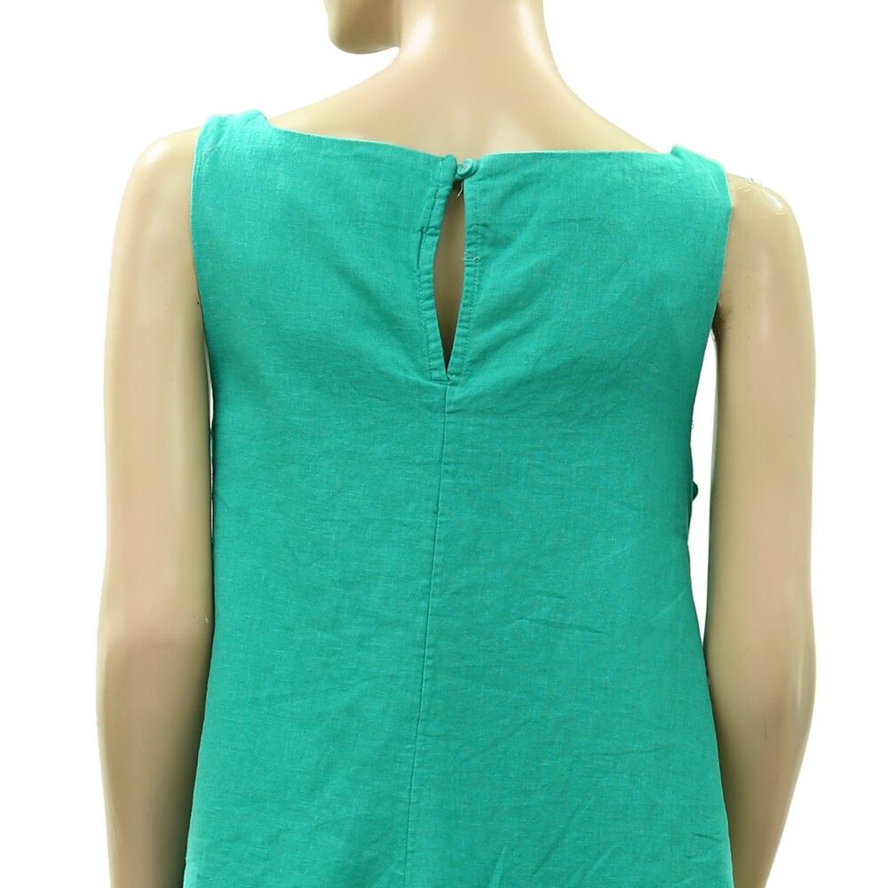Free People Free-Est Breezy Linen Mini Dress Sleeveless Square Neck S 292032 - Picture 6 of 8